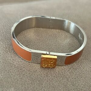 Rustic Cuff silver and brown cuff bracelet NWOT